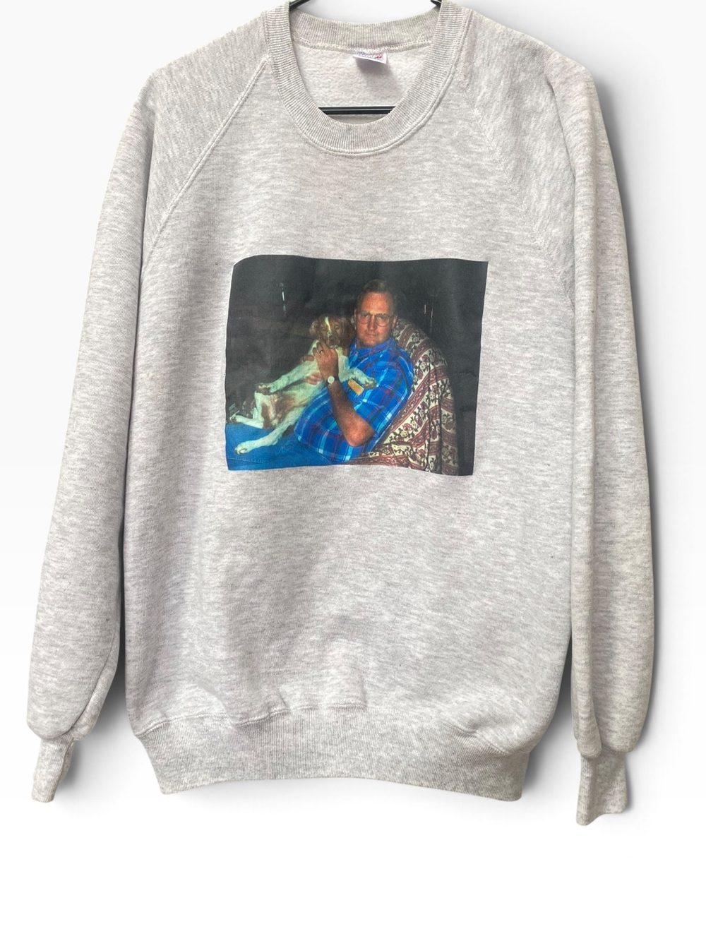 Vintage 90s Jerzees Gray Crewneck Sweatshirt XL Made in USA